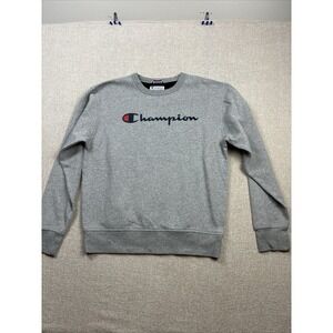 Champion Mens Pullover Crewneck Sweater Size Medium / M Gray